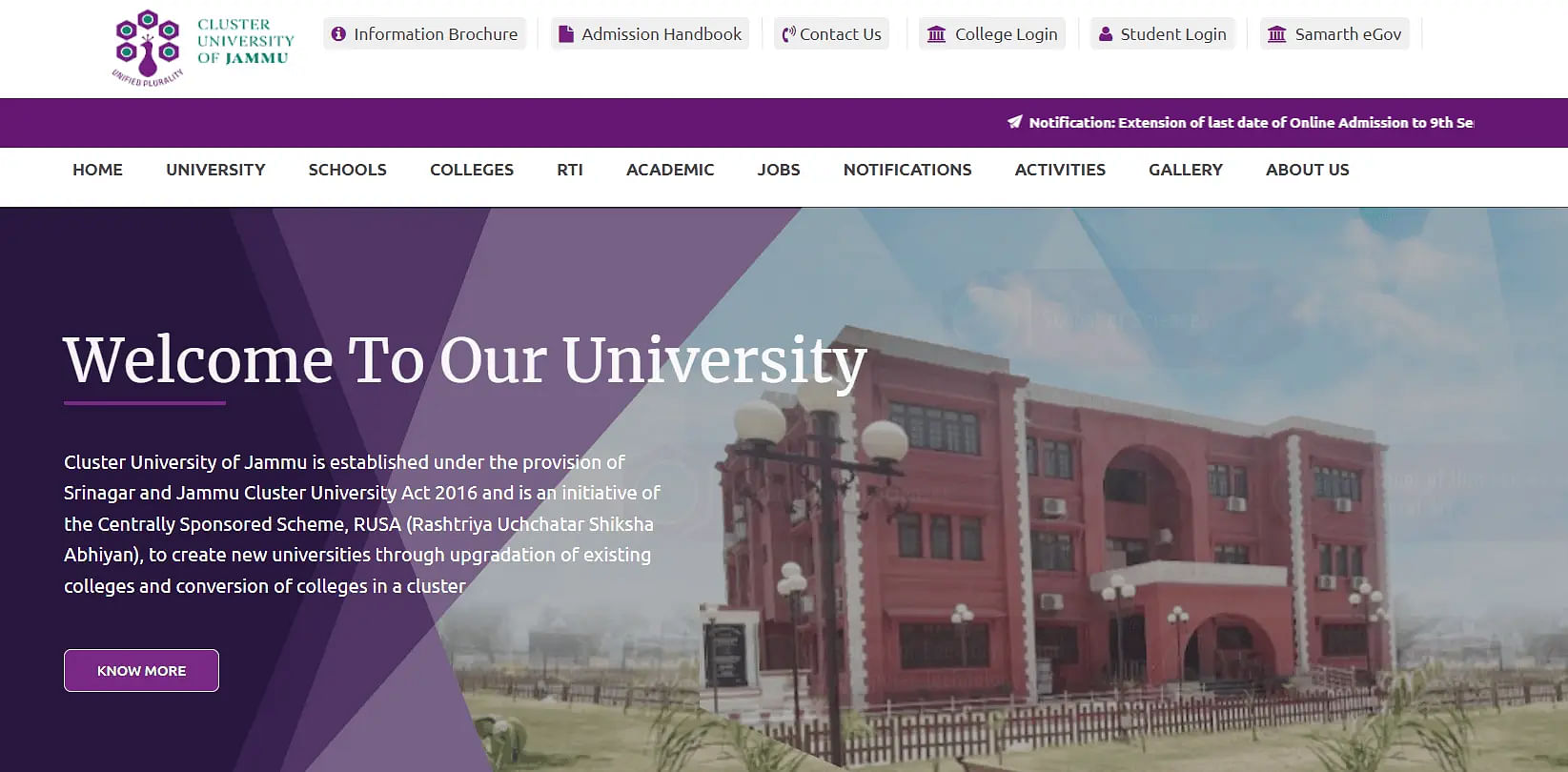 Cluster University of Jammu result