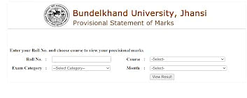Bundelkhand University Result 2022