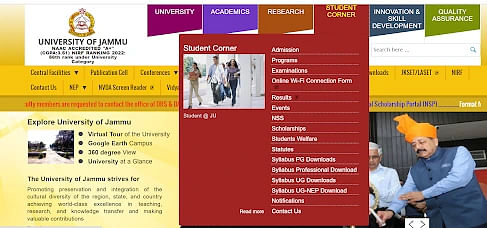 University of Jammu Result 2022