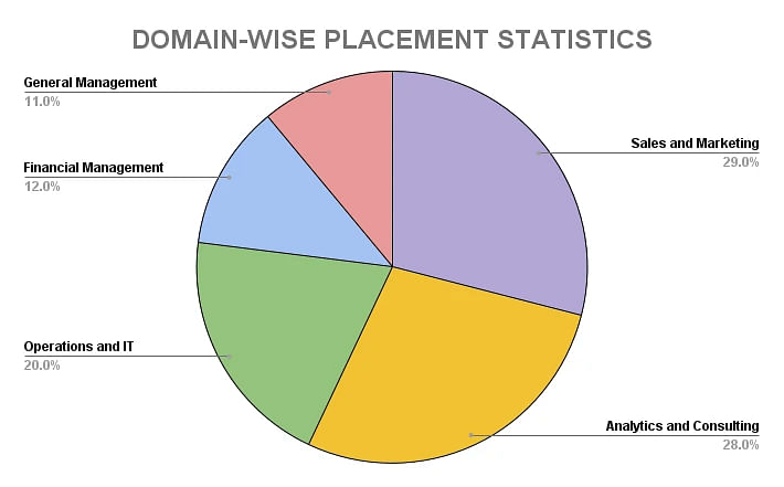 IIM Raipur Domain-Wise Placement Statistics 2023