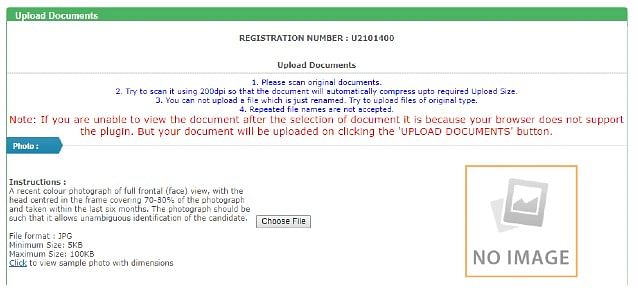 UCEED Documents to be Uploaded