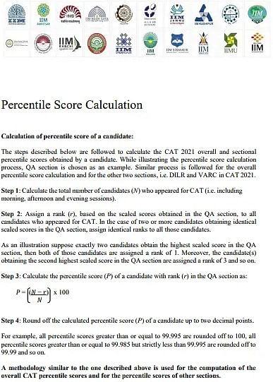 CAT Percentile Calculator