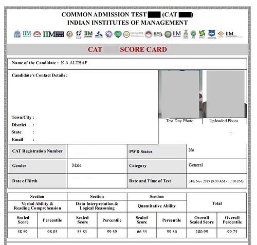 CAT Scorecard Sample