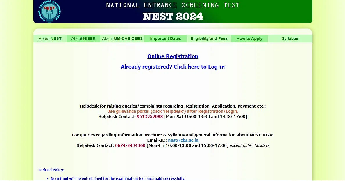 NEST 2024 Official Website