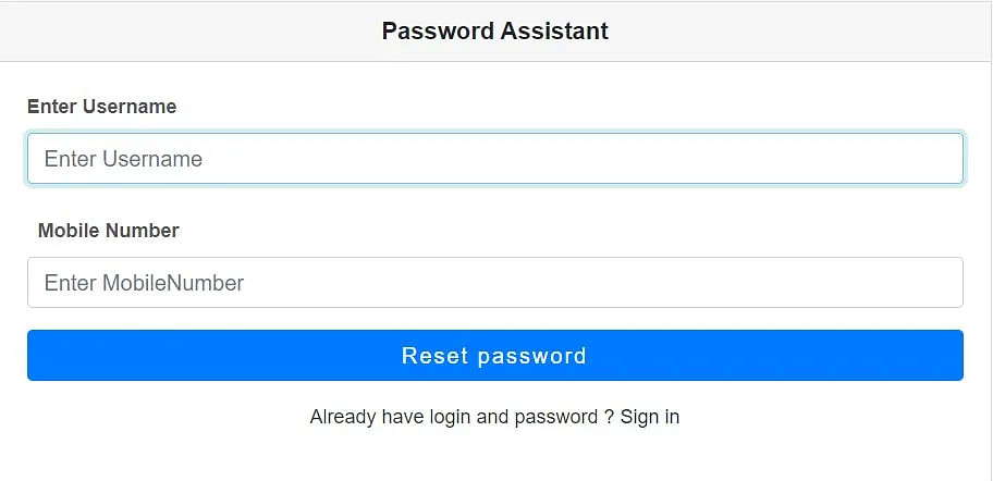 TSPSC Login Password Assistant