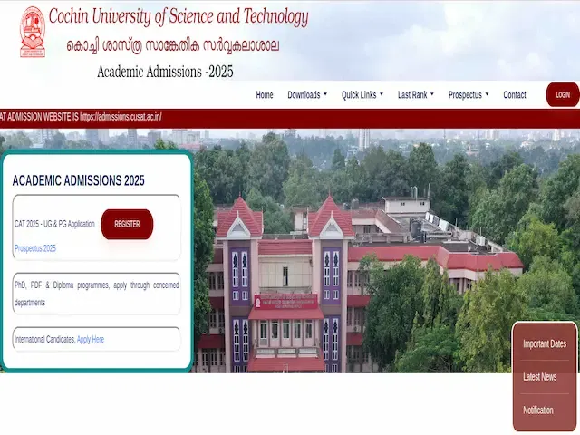 CUSAT CAT Login