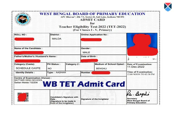 WB TET Admit Card 2024