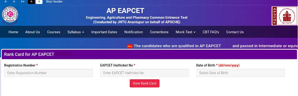 AP EAMCET Application Form Correction 2024