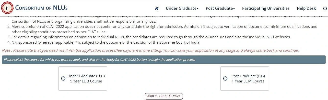 CLAT Registration 2025