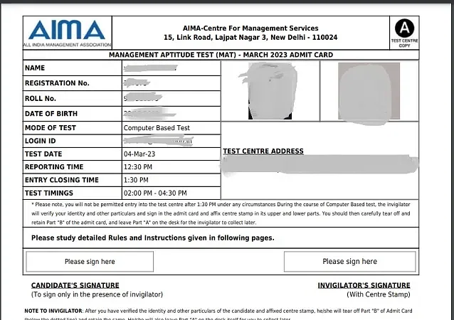 MAT Admit Card 2024: Download Hall Ticket @mat.aima.in