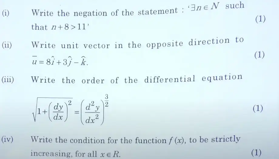 HSC Maths Answer Key 2025