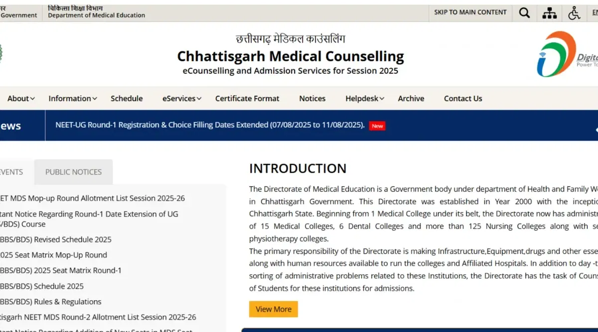 CG NEET UG Merit List PDF 2025 Download Link (Activated)