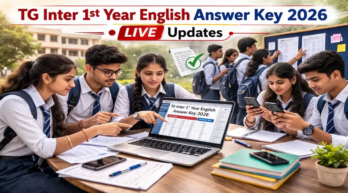 TG Inter 1st Year English Answer Key 2026 (OUT) LIVE Updates: Answer Key, Analysis