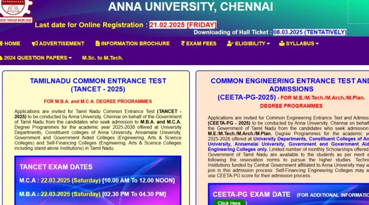 TANCET Registration 2025 Closes (Today): Direct Link, Instructions