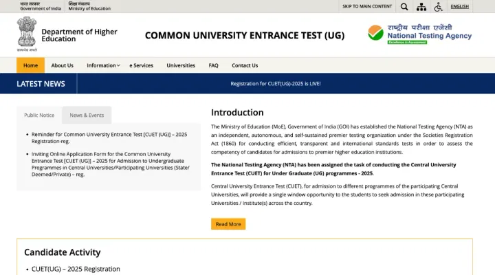 CUET UG Registration 2025 Closes Today: Direct Link, Instructions