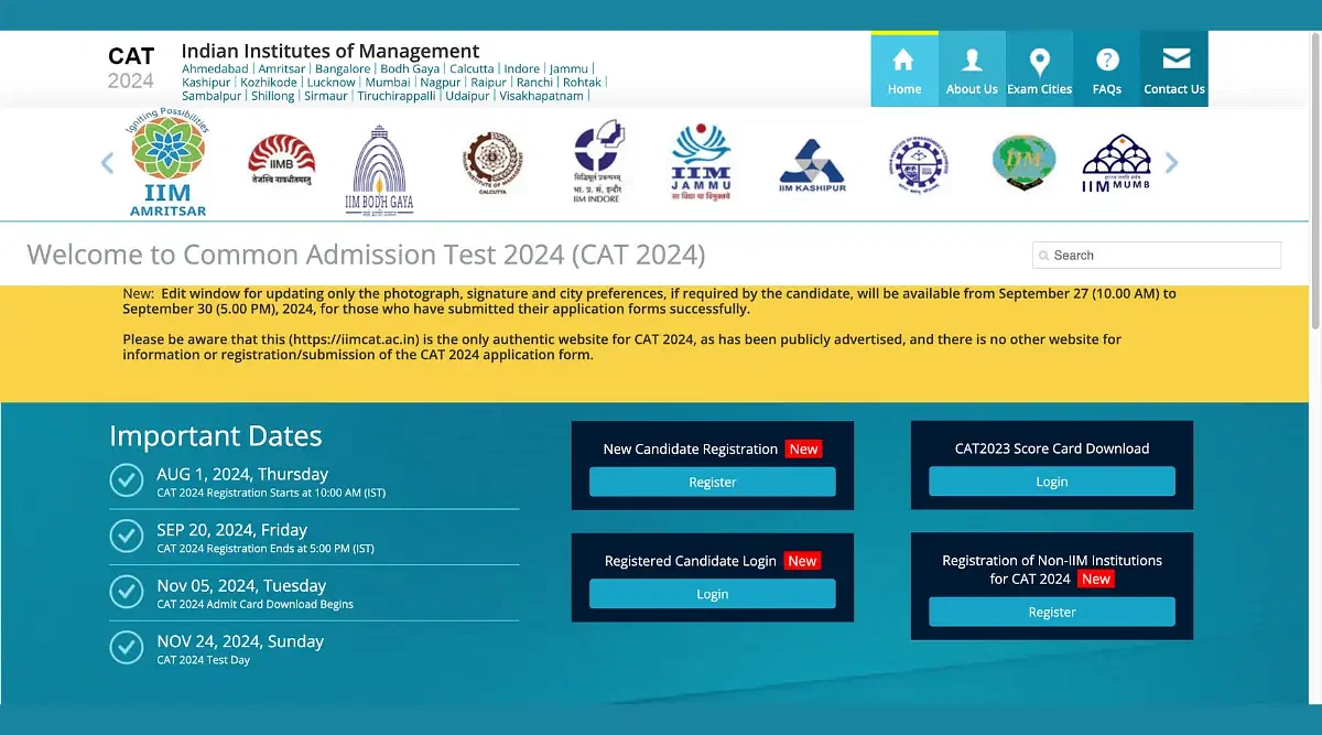 CAT Admit Card 2024 (Today): Direct Link, Exam Day Instructions