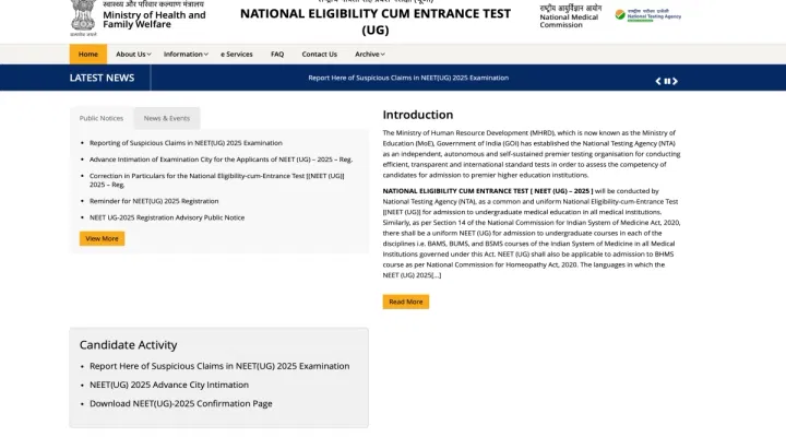 NEET UG Admit Card 2025 (OUT) (Live Update): Hall Ticket Download Link Soon