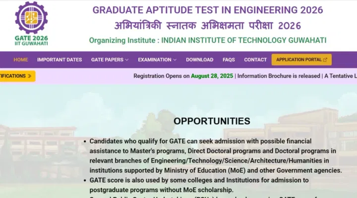 GATE 2026 Application Form (Released): Registration Link, Instructions