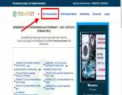 TS EAMCET Processing Fees Payment Link 2024 (Out Today)