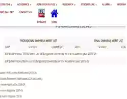 Bangalore University PG Final Merit List 2025 Download Link (Activated)