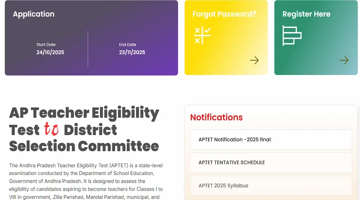 AP TET Phase 2 Registration 2025 Begins: Direct Link, Instructions