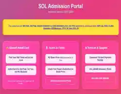 DU SOL 2025 Admit Card Download Link Activated