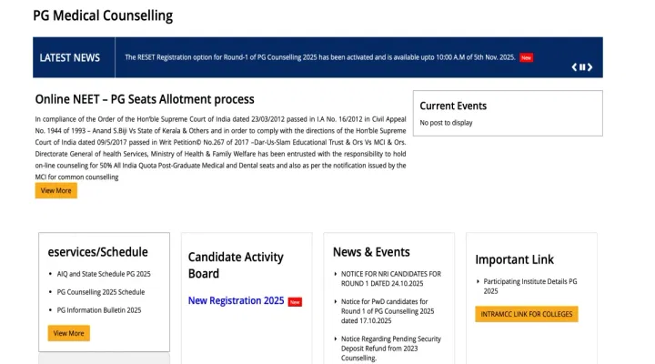 NEET PG Counselling Dates 2025 Released: Check Complete Schedule