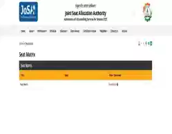 JoSAA 2025 Seat Matrix (Released): IITs, NITs, IIITs, GFTIs