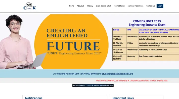 COMEDK Answer Key 2025 Release Date and Time