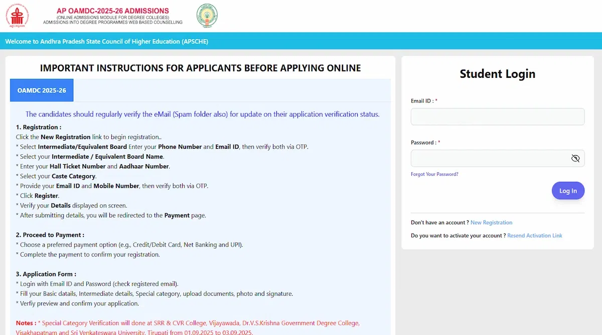 AP OAMDC Phase 2 Counselling Dates 2025 LIVE Updates: Registration Date, Options, Allotment
