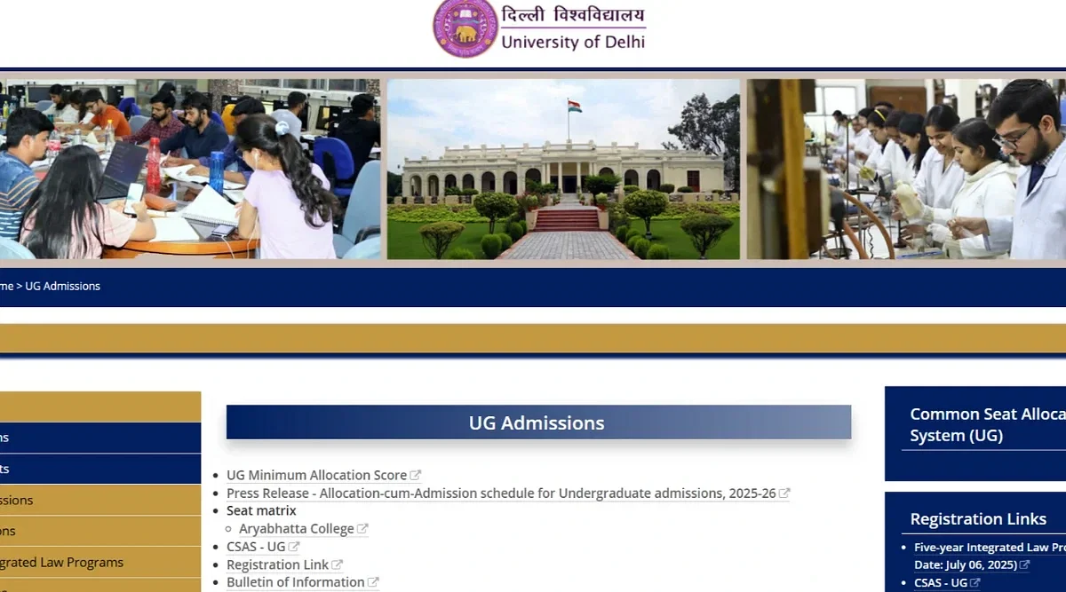 DU CSAS Round 2 Vacant Seat Matrix 2025 PDF Link (Activated)