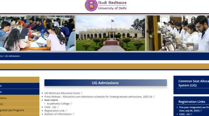 DU CSAS Round 2 Vacant Seat Matrix 2025 PDF Link (Activated)