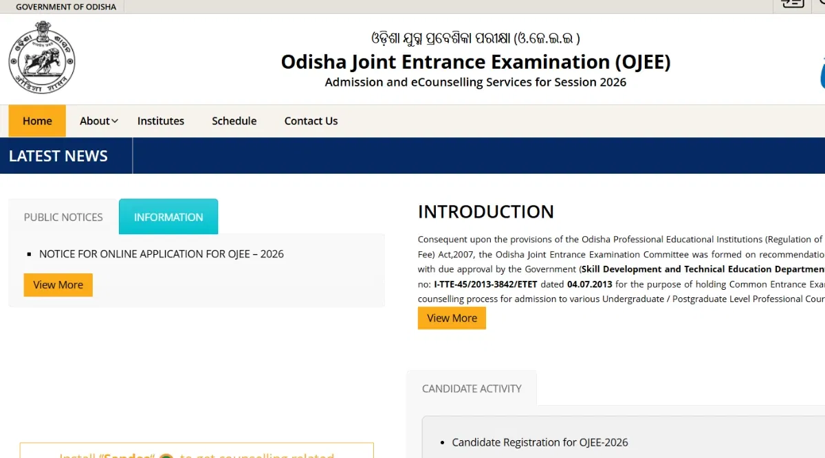 OJEE 2026 Application Form Released: Registration Link, Instructions