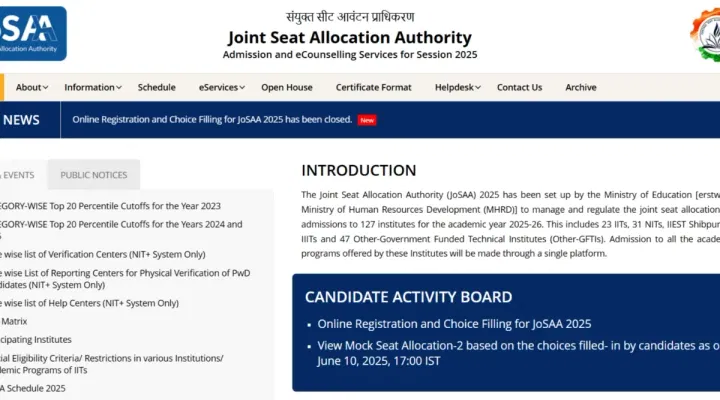 When will JoSAA Cutoff 2025 for Round 1 be Released?