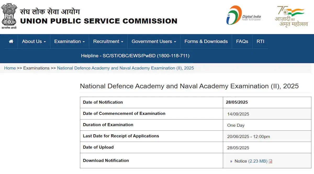 UPSC NDA 2 Result 2025 Expected Anytime Soon
