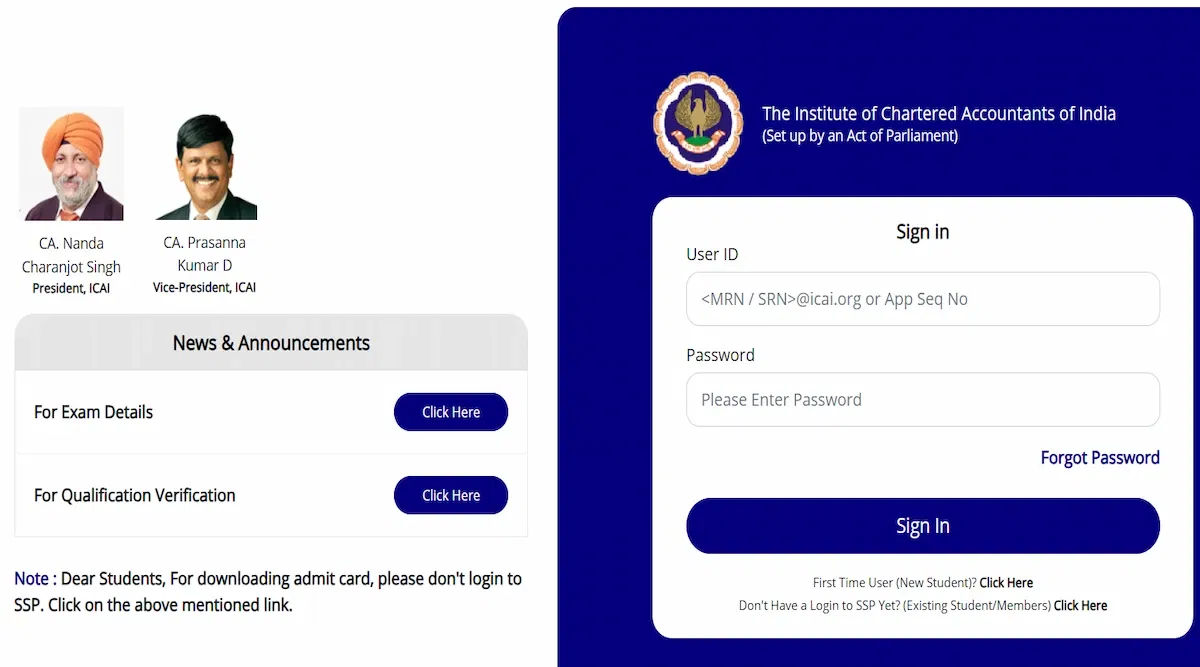 ICAI CA January 2026 Hall Ticket Download Link Activated
