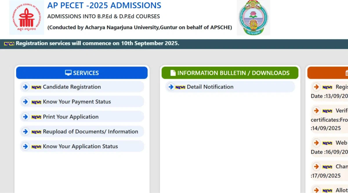 AP PECET 2025 Phase 1 Registration Ongoing: Direct Link, Instructions
