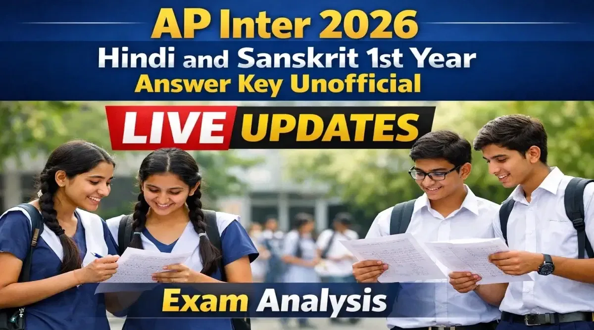AP Inter 2026 Hindi and Sanskrit 1st Year Answer Key Unofficial (OUT); Exam Analysis