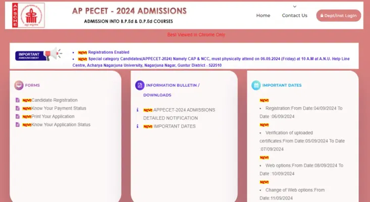 AP PECET Phase 1 Web Option 2024 Closes Today: Direct Link, Important Instructions
