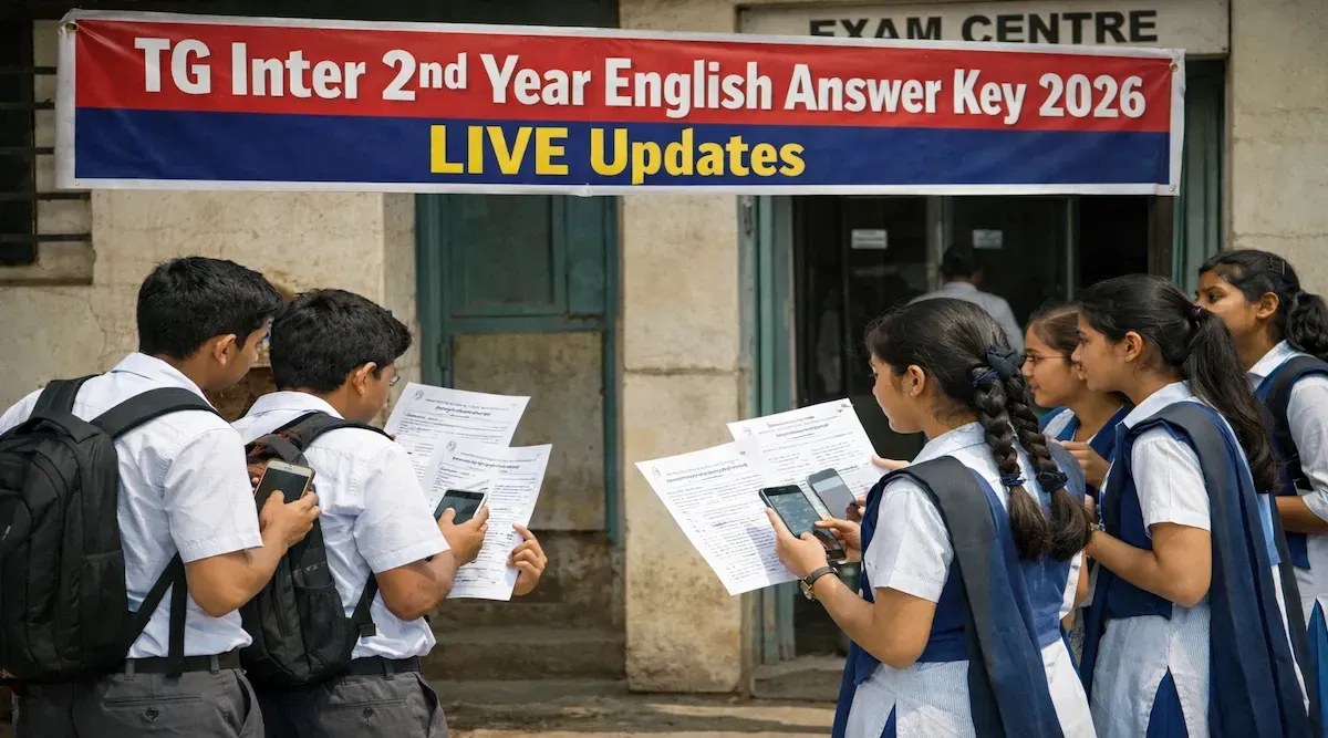 TG Inter 2nd Year English Answer Key 2026 LIVE Updates: Exam ends; Question paper solving shortly