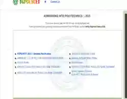 TG POLYCET Seat Allotment 2025 Tentative Release Time