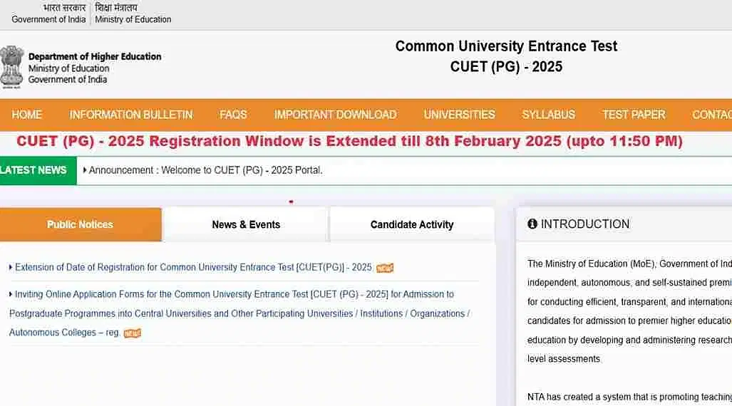 CUET PG 2025 Registration Closes Soon: Direct Link, Instructions