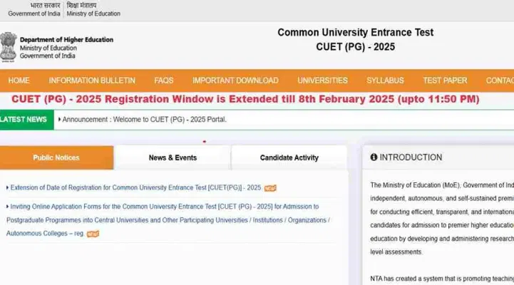 CUET PG 2025 Registration Closes Soon: Direct Link, Instructions
