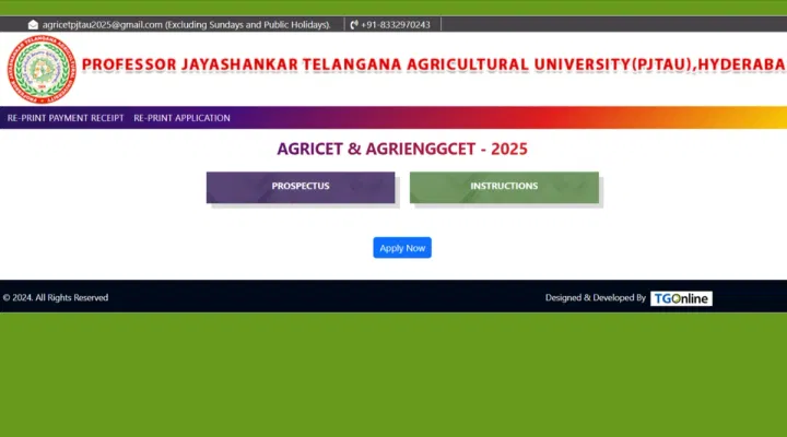 TG AGRICET 2025 Application Form Released: Exam on August 30, Instructions to Apply Online