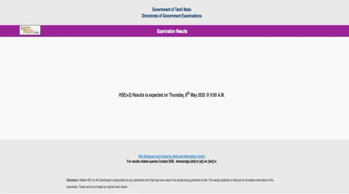 TN HSE Plus Two Result 2025 Date and Time Confirmed 