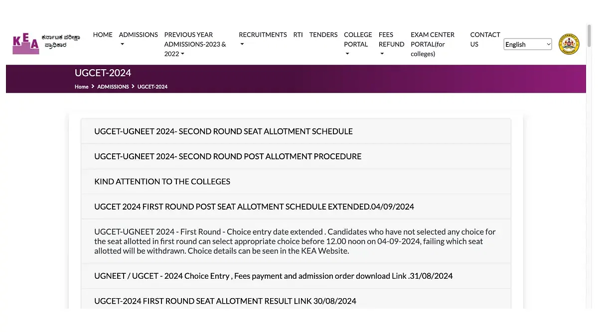 KCET Round 2 Counselling Dates 2024 Released: Registration Date, Option Form Date