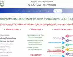 TS PGECET Seat Allotment 2025 for Phase 1 (Released)
