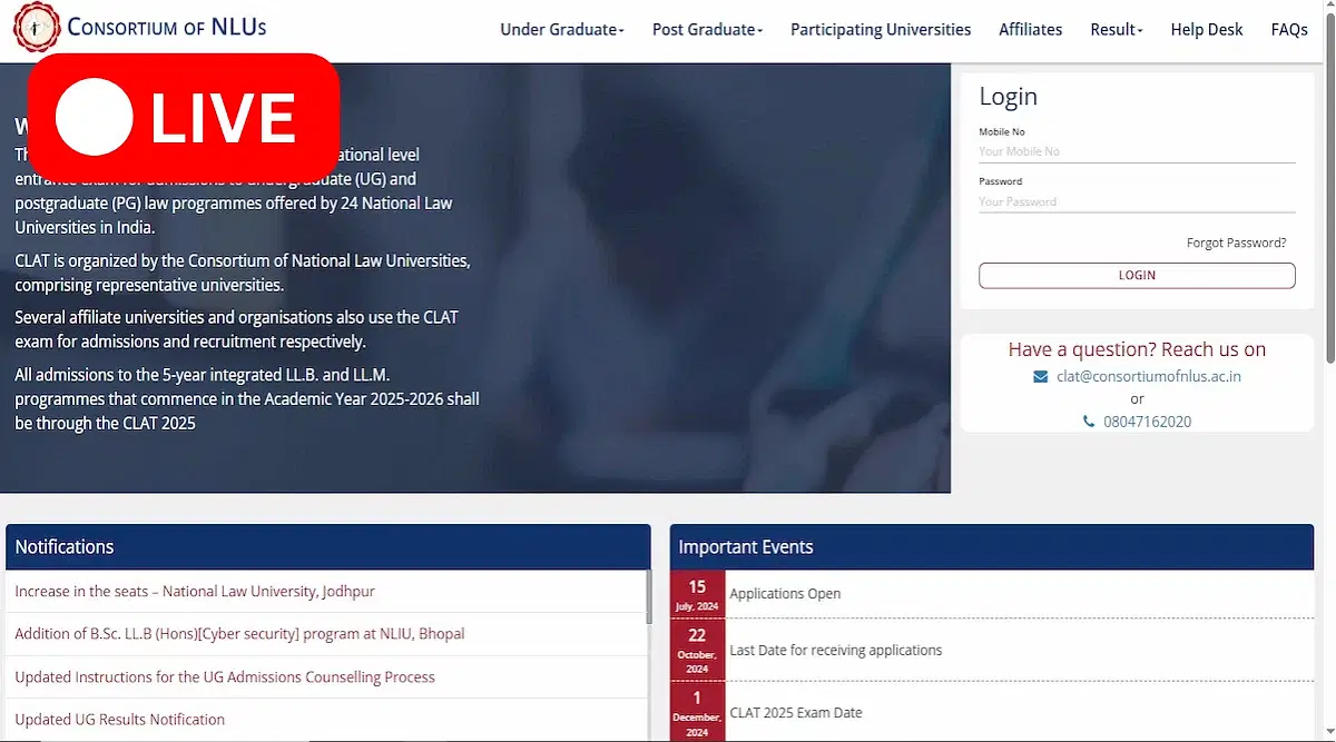 CLAT First Seat Allotment 2025 (Live Updates): Download Link Out Soon