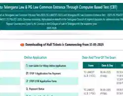 TS LAWCET Hall Ticket 2025 (Released): Download Link Activated