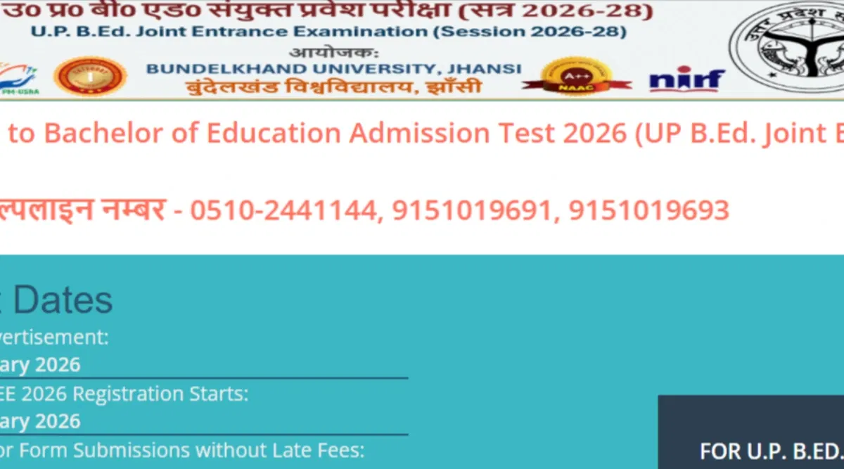 UP B.Ed Registration 2026 Begins: Application Link, Fees, Last Date